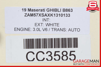 17-20 Maserati Ghibli 3.0L Gas Fuel Tank Reservoir Assembly OEM