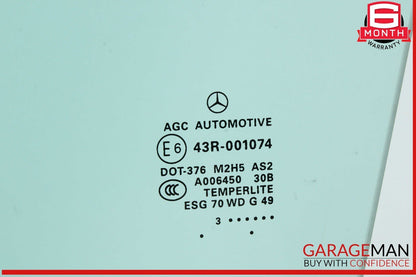 12-19 Mercede X166 GL450 GLE43 AMG GLS550 Front Left Door Window Glass OEM