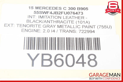 15-20 Mercedes W205 C300 C350e Rear Center Console AC Air Vent Trim OEM