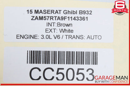 17-22 Maserati Ghibli M157 Front Right Lower Bottom Seat Cushion OEM