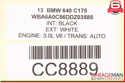 13-19 BMW 640i 650i F06 Front Left Driver Side Door Exterior Shell OEM