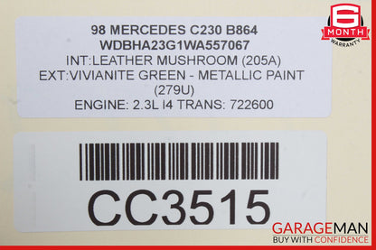 94-00 Mercedes W202 C230 C280 Front Left Top Upper Seat Cushion OEM