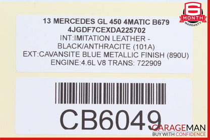 12-16 Mercedes X166 GL450 GL550 ML550 Rear Relay Fuse Box 1669063901 OEM