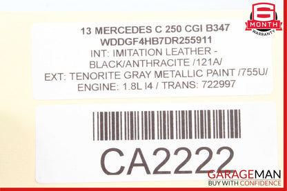 08-14 Mercedes W204 C63 AMG C300 C250 Rear Right Side Door Lock Latch Actuator