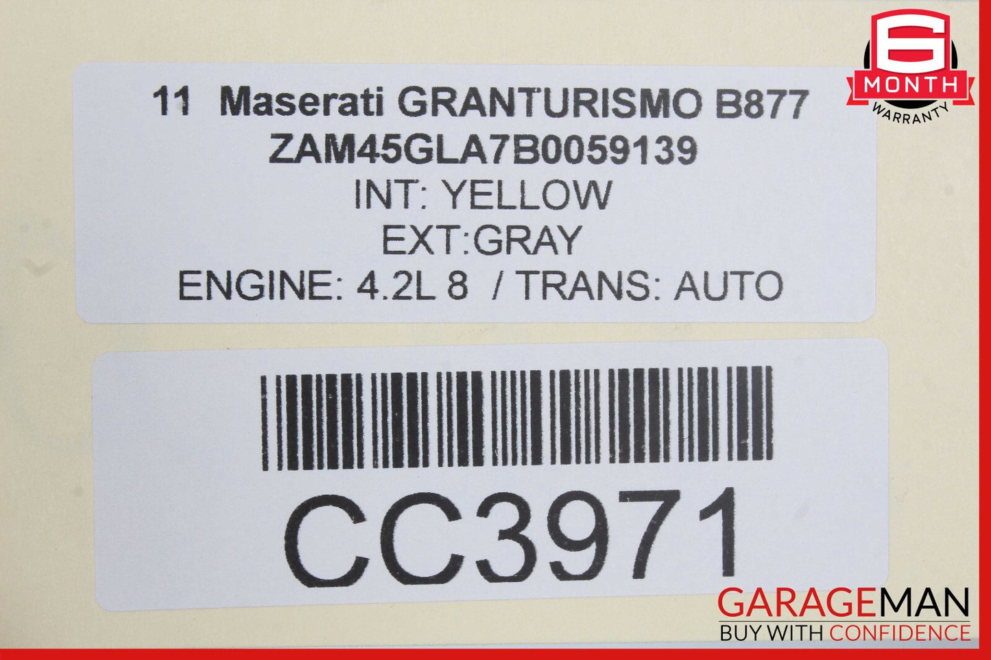 Maserati GranTurismo M145 Rear Right Side Lower Bottom Seat Cushion OEM