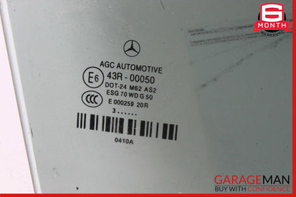 11-17 Mercedes W207 E350 E550 Convertible Door Window Glass Front Right Side OEM