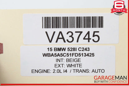 11-16 BMW 528i 535i 550i F10 Rear Right Side Spindle Knuckle w/ Rotor Disc