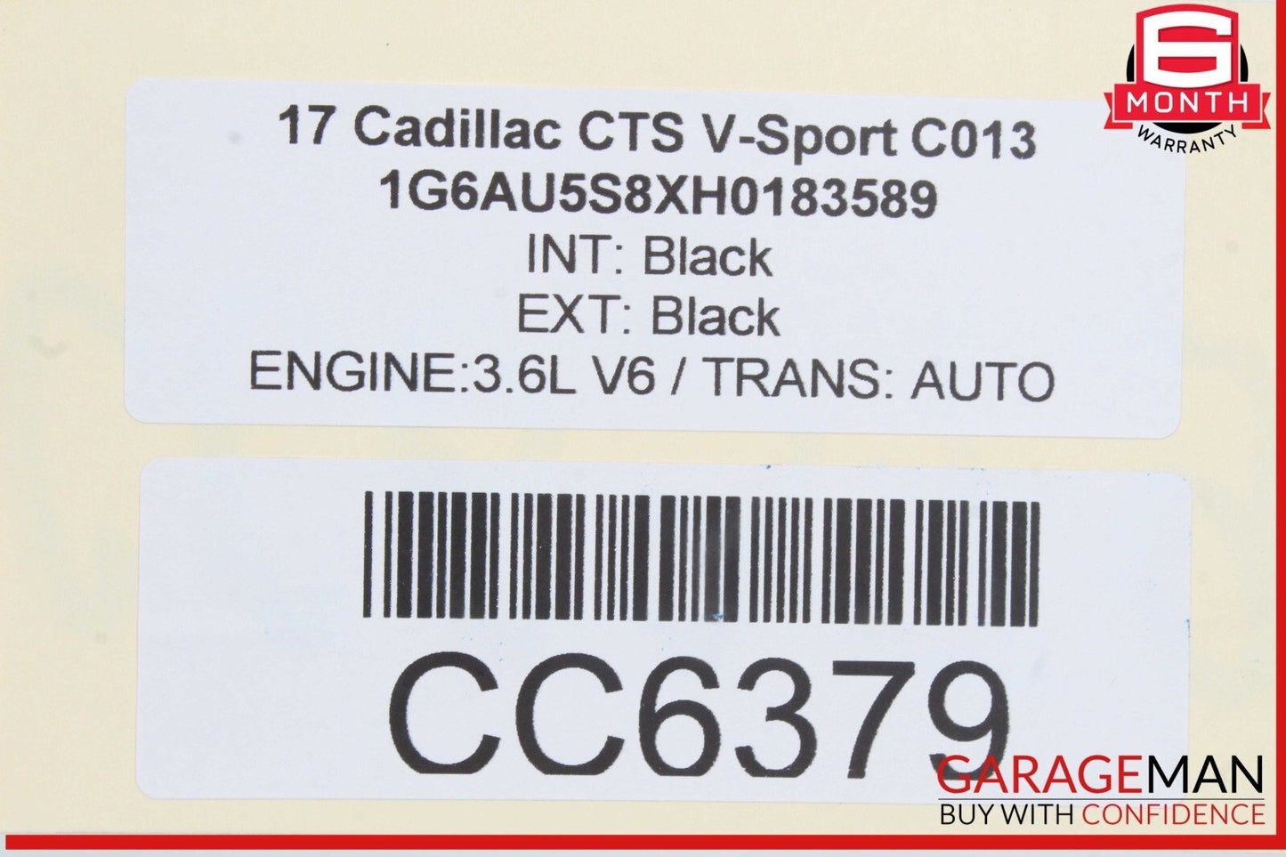 14-19 Cadillac CTS Front Right Side Exterior Door Shell Panel Black OEM