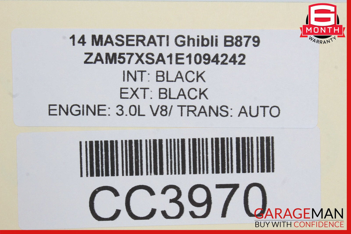 14-17 Maserati Ghibli M157 Front Left Top Upper Seat Cushion OEM