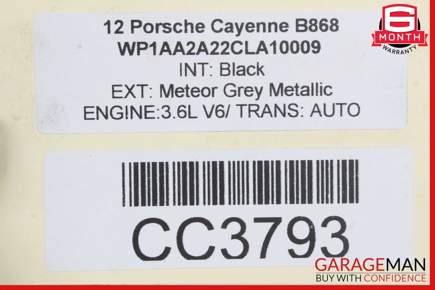 11-18 Porsche Cayenne 958 Front Engine Sub Frame Subframe Crossmember Assy OEM