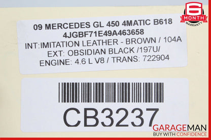 06-11 Mercedes X164 GL450 ML350 Front Bumper Reinforcement Impact Bar Rebar Assy