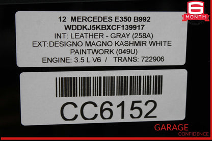 10-17 Mercedes W207 E350 C250 Coupe Rear Panorama Panoramic Sunroof Glass OEM