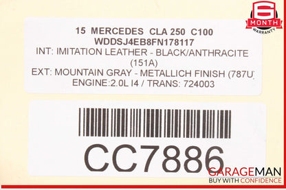 14-20 Mercedes W117 CLA250 Front Anti Roll Stabilizer Sway Bar OEM
