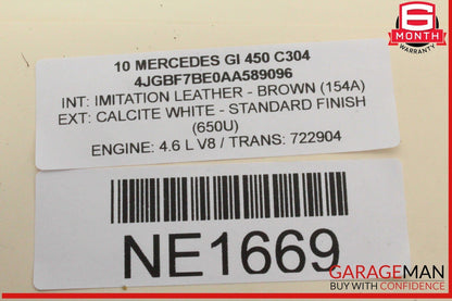 07-12 Mercedes X164 GL450 Roof Rail Rack End Cover Cap Caps Set of 4 Pc Chrome