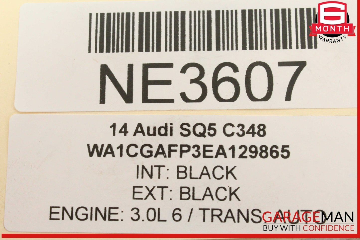 14-17 Audi SQ5 Q5 Left Driver Side Intake Air Duct Guide 8R0121333 OEM