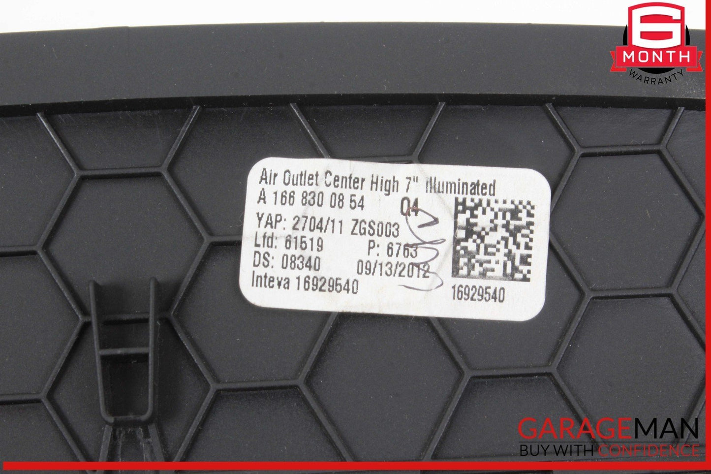 12-16 Mercedes X166 GL450 Dash Dashboard Center A/C Air Bezel Trim OEM
