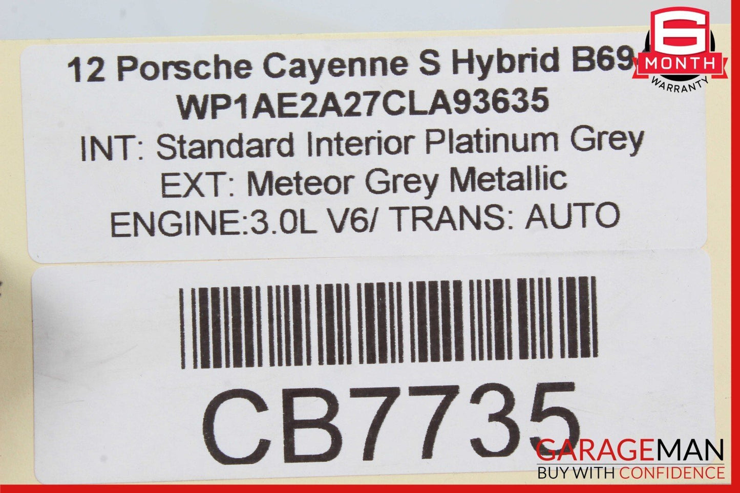 09-18 Porsche Cayenne Touareg 3.0L Engine Ignition Coil Igniter Set of 6 Pc OEM