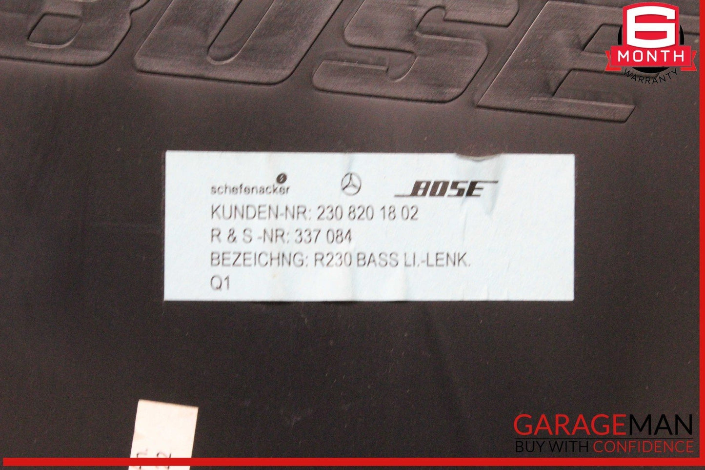 03-08 Mercedes R230 SL500 SL55 AMG Bose Subwoofer Audio Radio Speaker OEM