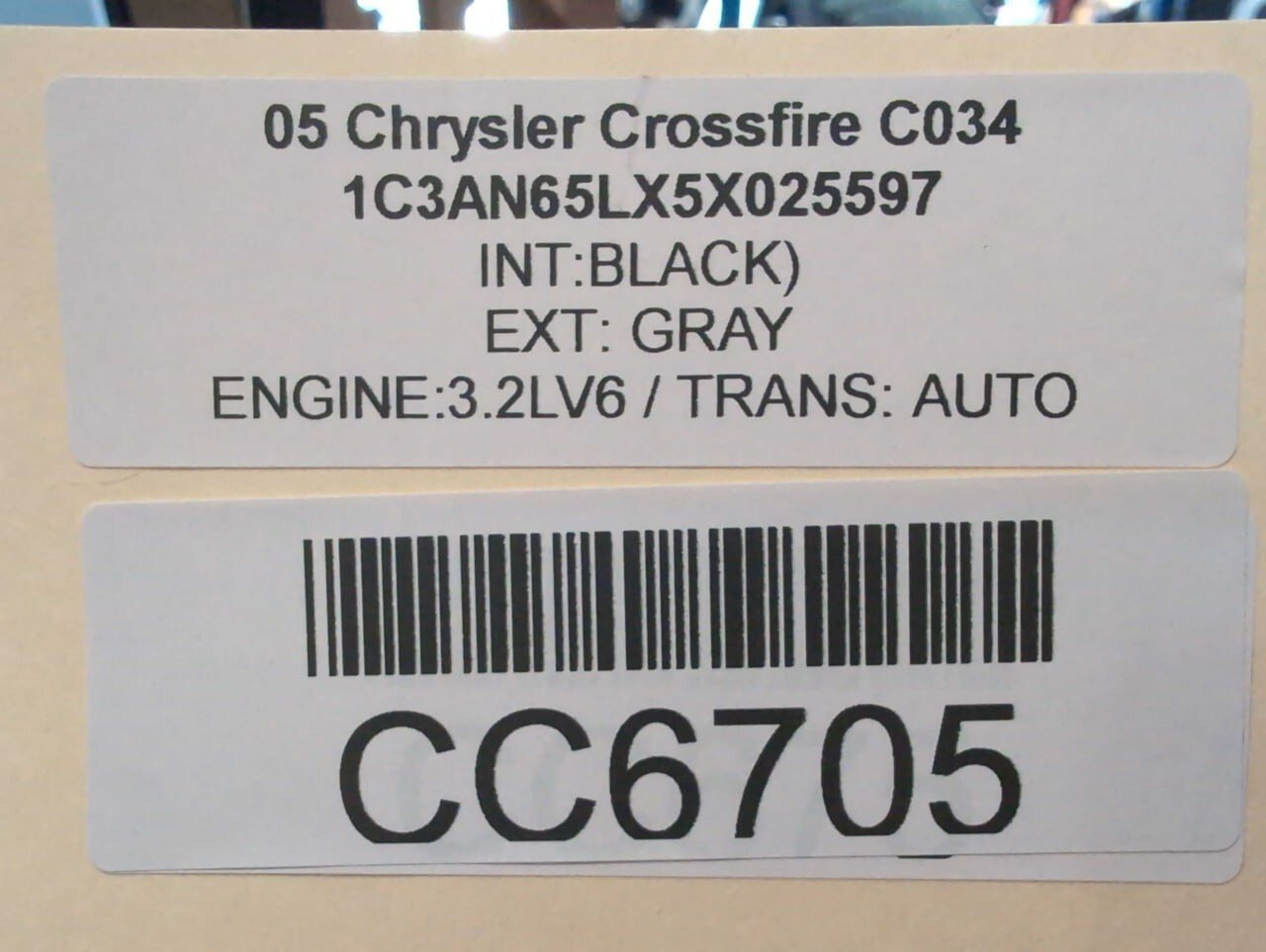 02-06 Chrysler Crossfire 3.2L V6 Complete Engine Motor Block Assembly OEM 168k