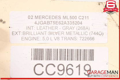 98-05 Mercedes W163 ML500 ML350 Engine Cooling Radiator AC A/C Condenser OEM