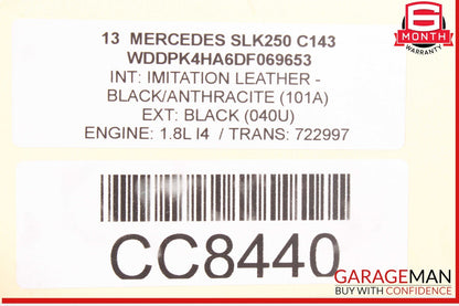 12-17 Mercedes R172 SLK250 SLK350 Fuel Gas Tank Reservoir Assembly OEM