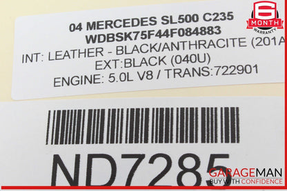 03-08 Mercedes R230 SL500 SL600 SL550 Instrument Cluster Speedometer OEM