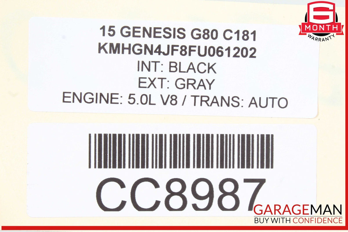 15-20 Hyundai Genesis G80 Rear Right Passenger Side Interior Door Panel OEM