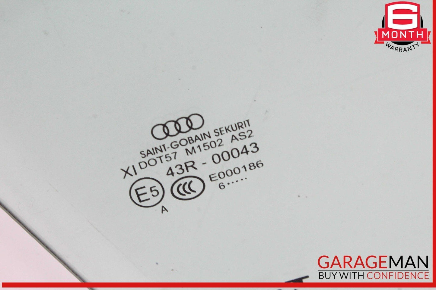 16-18 Audi A6 S6 Front Right Passenger Side Door Window Glass OEM