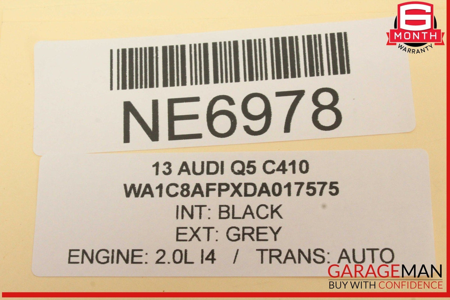 13-17 Audi Q5 SQ5 Panoramic Sunroof Sun Roof Motor 8R0877041B OEM