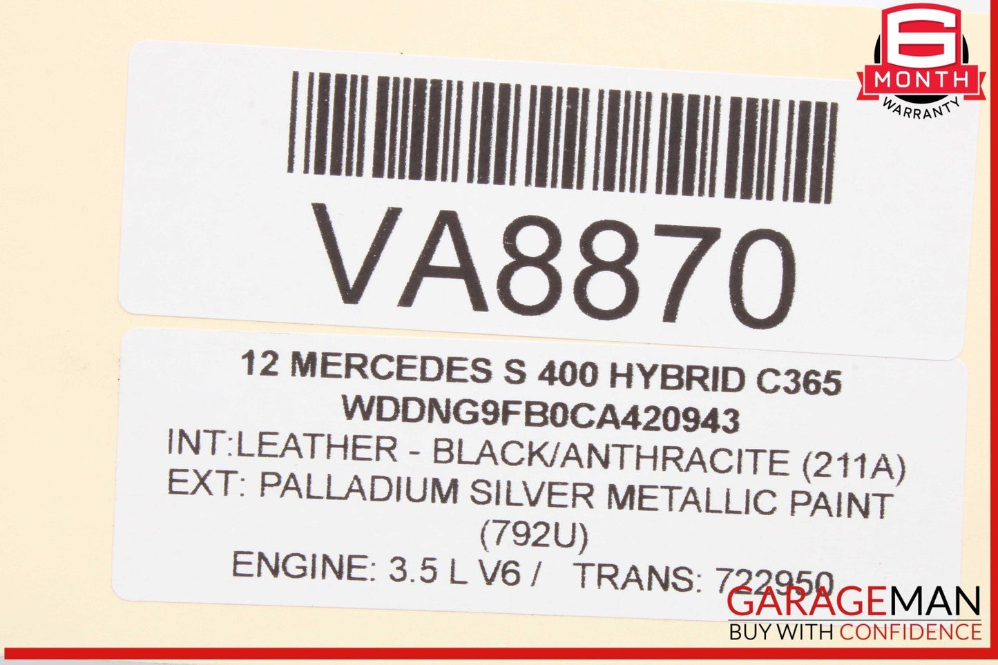 10-13 Mercedes W221 S400 Hybrid Engine Motor Wiring Harness 2721590125 OEM