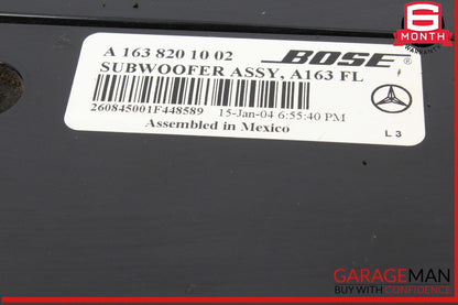02-05 Mercedes W163 ML500 ML320 Subwoofer Sub Woofer Speaker 1638201002 OEM