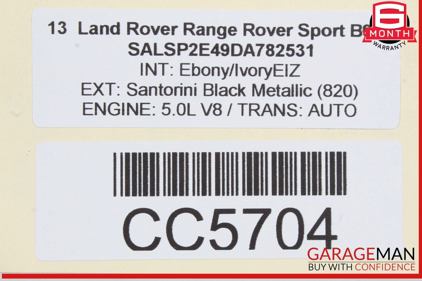 11-13 Range Rover Sport L320 HSE Trunk Lid Liftgate Tailgate Hatch Shell OEM