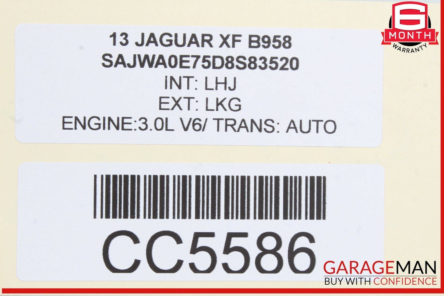 09-15 Jaguar XF Front Left Driver Side Door Shell OEM