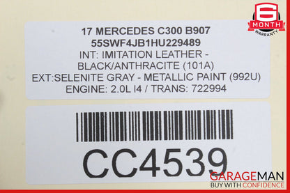 Mercedes W205 C300 C350e Top Upper Seat Cushion Front Right or Left Side OEM