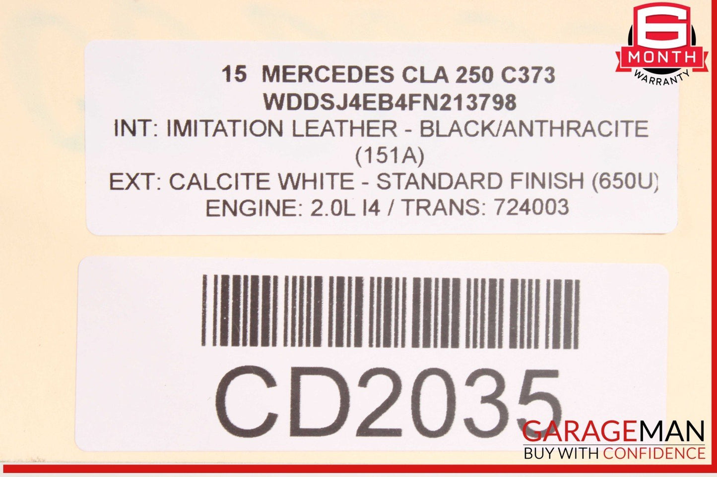 14-18 Mercedes W117 CLA250 Front Bumper Reinforcement Crash Bar Radiator Support