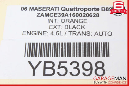 03-13 Maserati Quattroporte Front Right or Left Seat Headrest Head Rest OEM