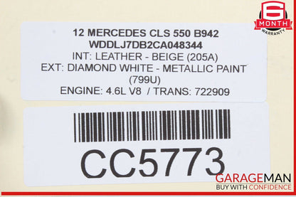 12-18 Mercedes W218 CLS550 Front Right Passenger Side Exterior Door Shell OEM