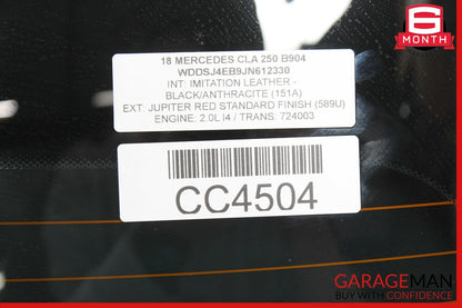 14-18 Mercedes W117 CLA250 Rear Windshield Wind Shield Back Window Glass OEM