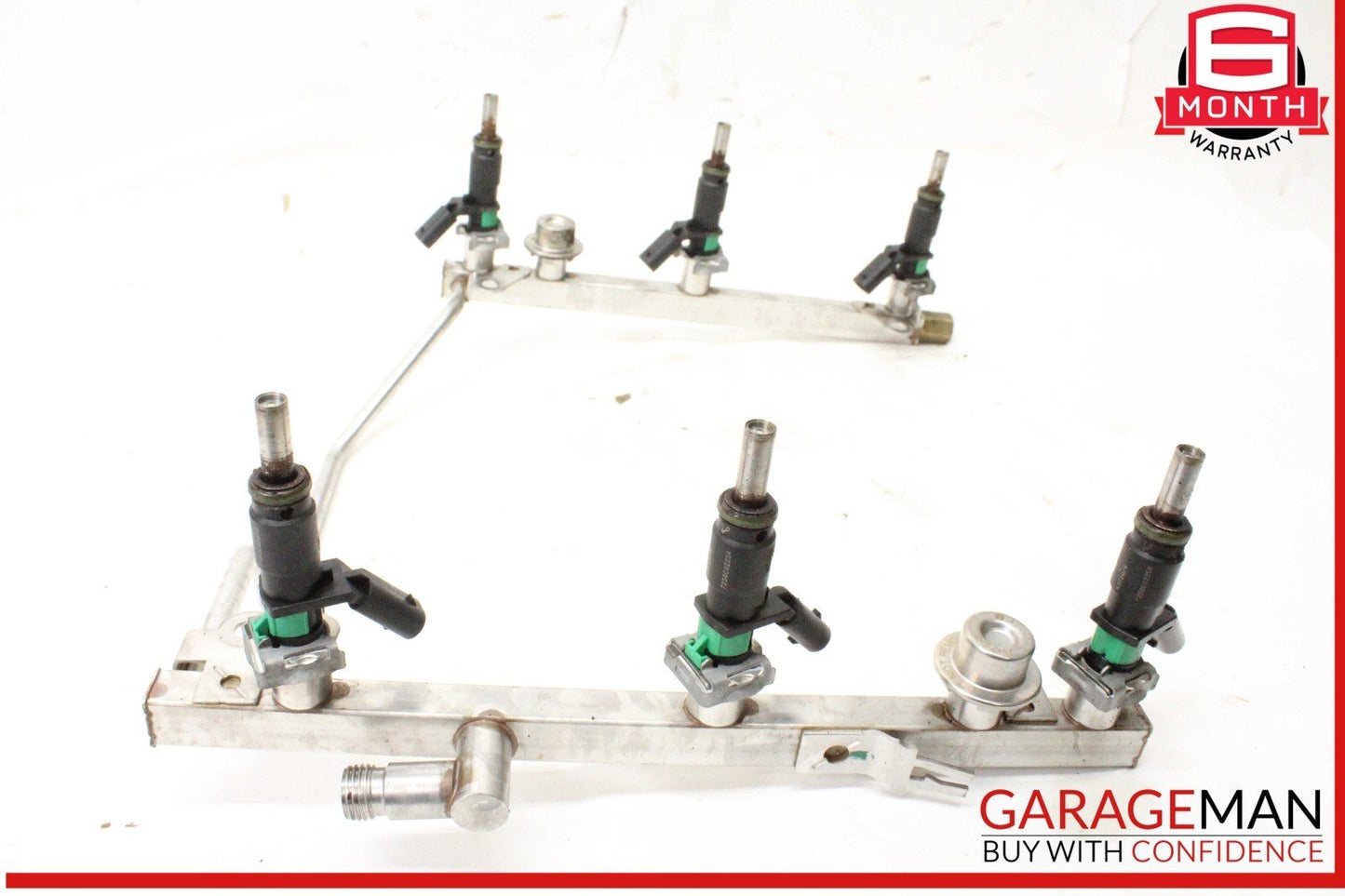 05-12 Mercedes W211 E350 SLK300 Fuel Injector Rail w/ Fuel Injectors OEM