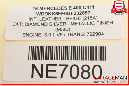 11-17 Mercedes W207 E400 E550 Left Side Main Lift Cylinder 2098000872 OEM