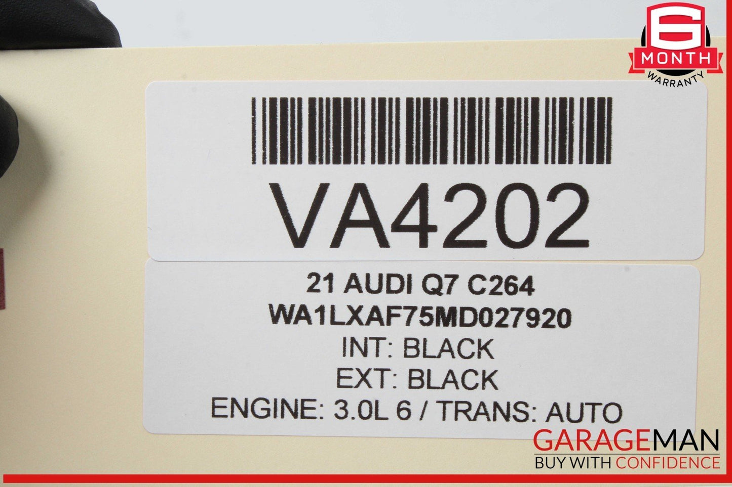 17-24 Audi Q7 Right Passenger Side Exterior Door Handle Black 4M0837886 OEM