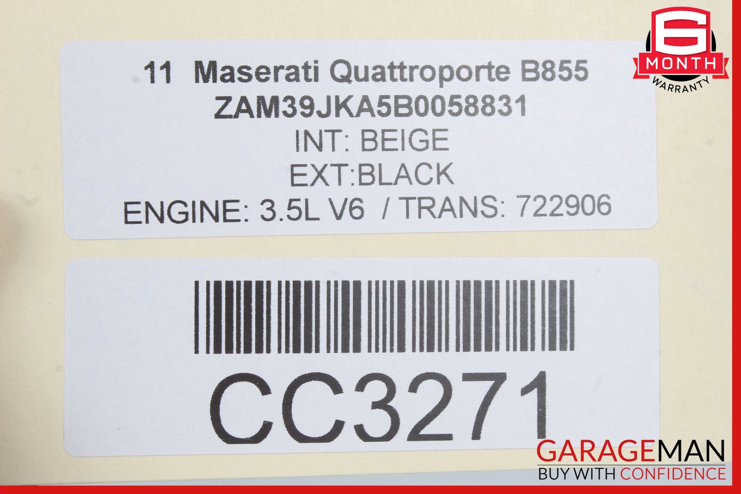 03-13 Maserati Quattroporte M139 Front Right Side Door Shell OEM