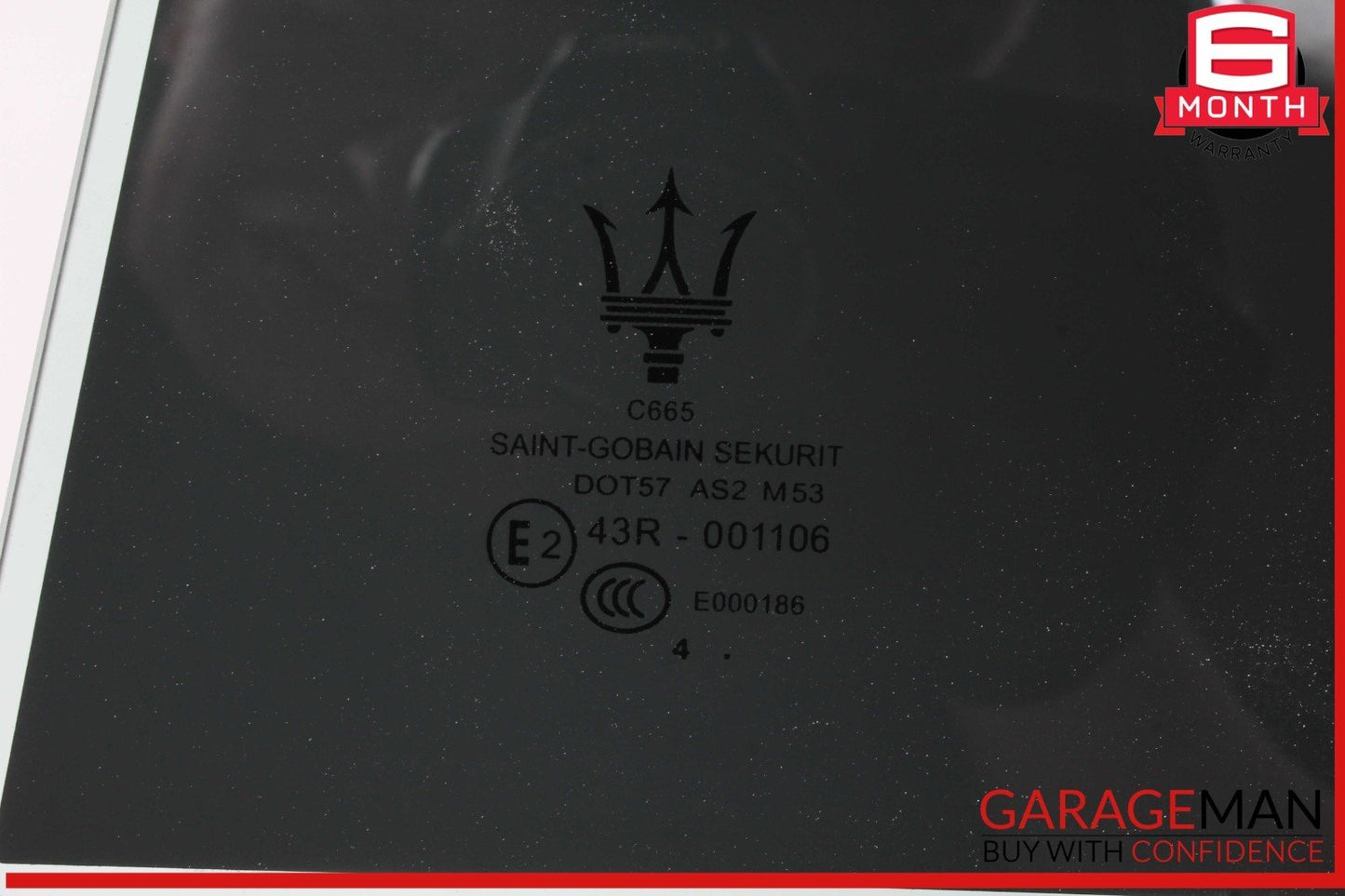 14-22 Maserati Ghibli M157 Rear Left Driver Side Door Window Glass OEM