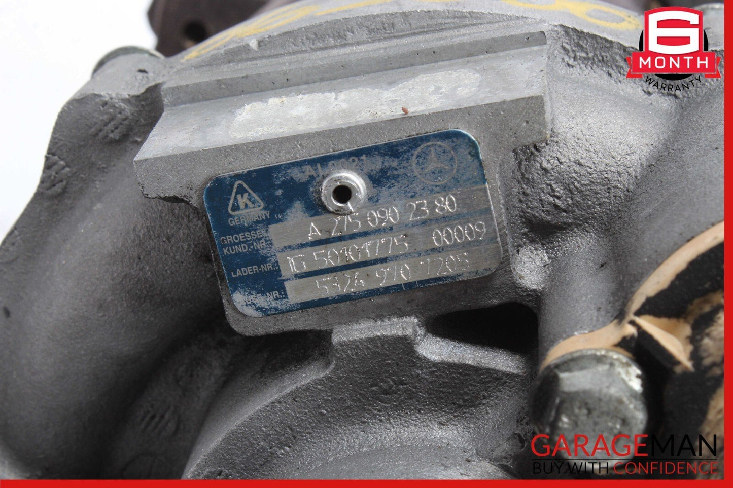 07-14 Mercedes CL600 S600 5.5L V12 Left Side Turbocharger Turbo Manifold Assy