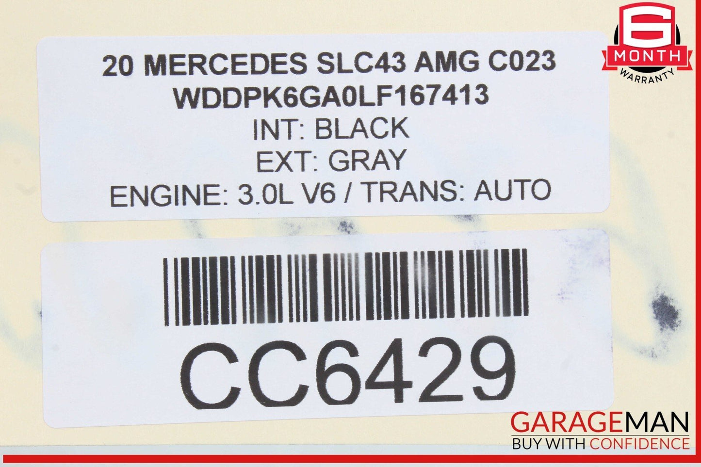 12-20 Mercedes R172 SLC43 AMG Front Right Side Exterior Door Shell Panel OEM