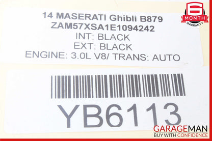 14-17 Maserati Ghibli Power Brake Booster Master Cylinder Reservoir Assembly OEM