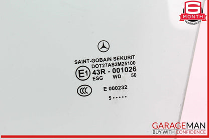 03-12 Mercedes R230 SL500 SL55 AMG Front Left Driver Side Door Window Glass OEM
