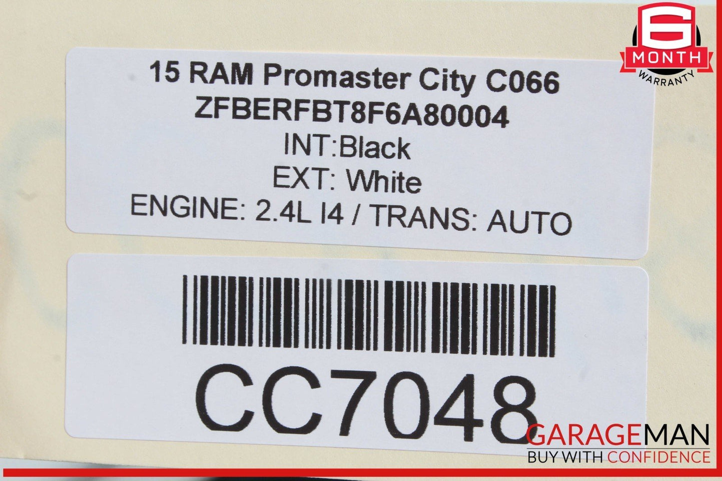 15-22 Ram Promaster City Front Right Passenger Side Door Shell White OEM