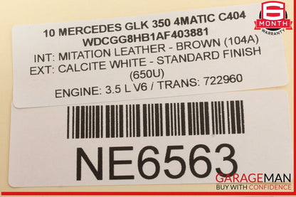 10-15 Mercedes X204 GLK350 4MATIC Rear SAM Module Fuse Relay Junction Box OEM