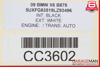 08-14 BMW X6 Rear Left Exterior Door Shell OEM